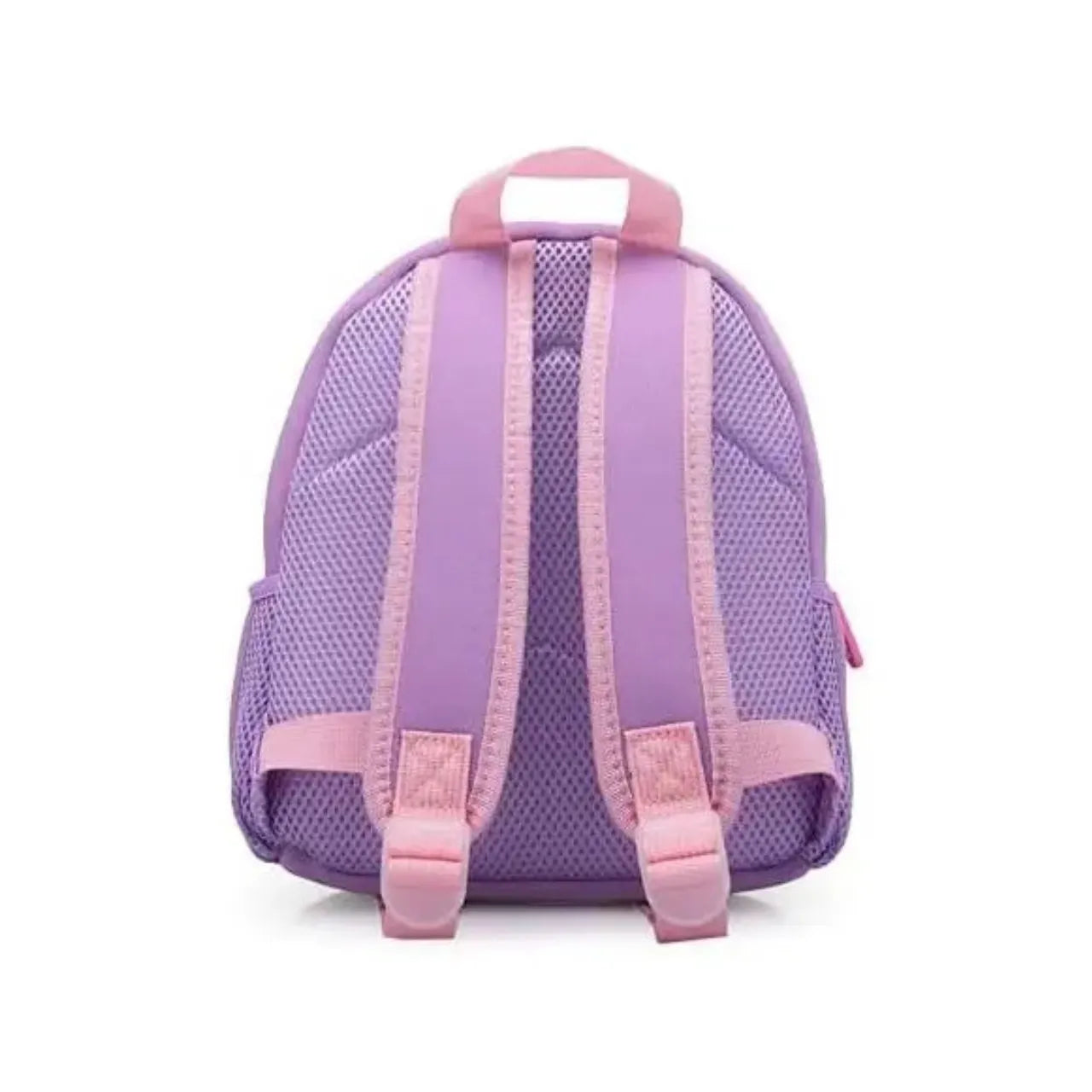 Mochila Baby Infantil Escolar Costas Gatinha Lilás com Bolsos Laterais