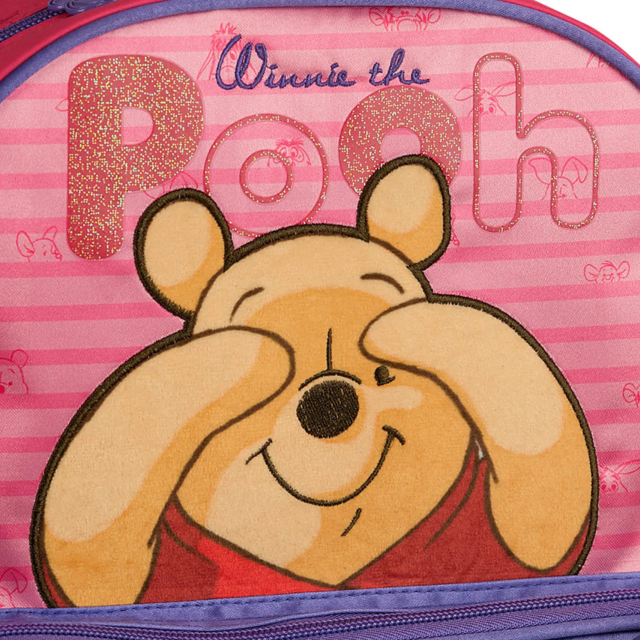 Mochila Infantil Escolar Costas Ursinho Rosa com Zíper e Bolsos