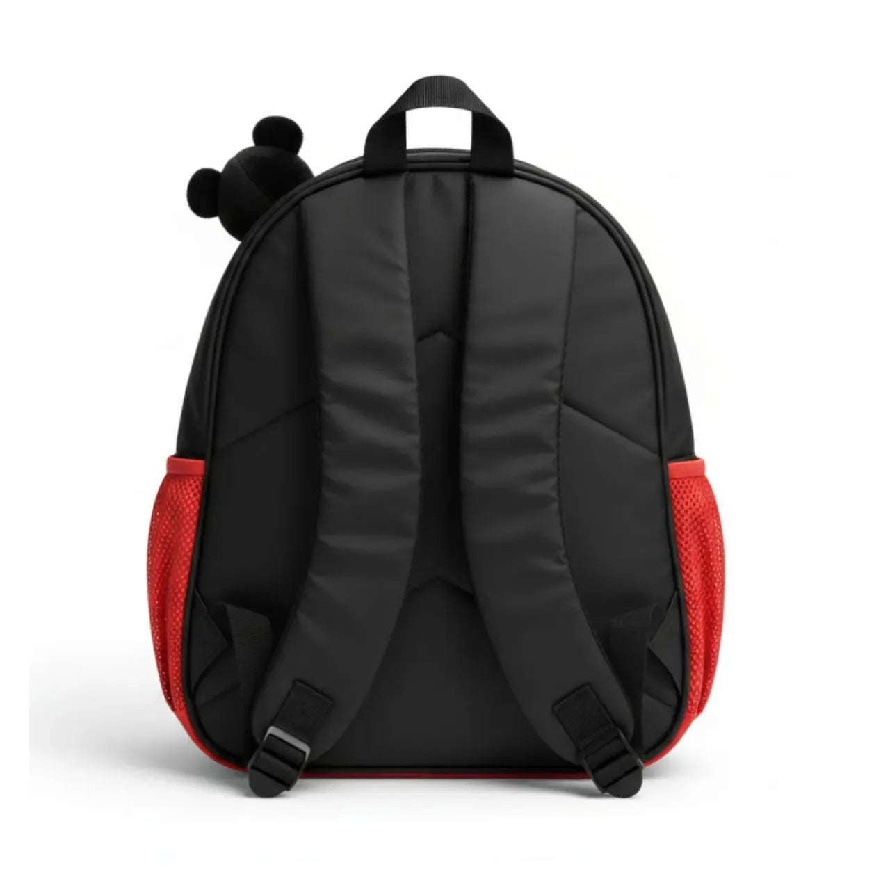 Mochila de Costas Mickey Tsum Tsum Preta com Bolso Frontal
