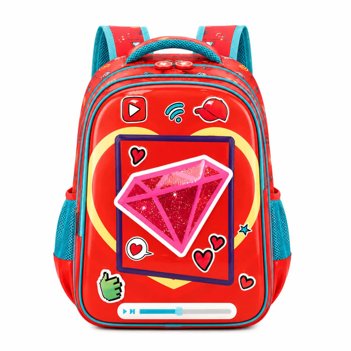 Mochila de Costas Diamante Vermelho Ponto Verde M4928