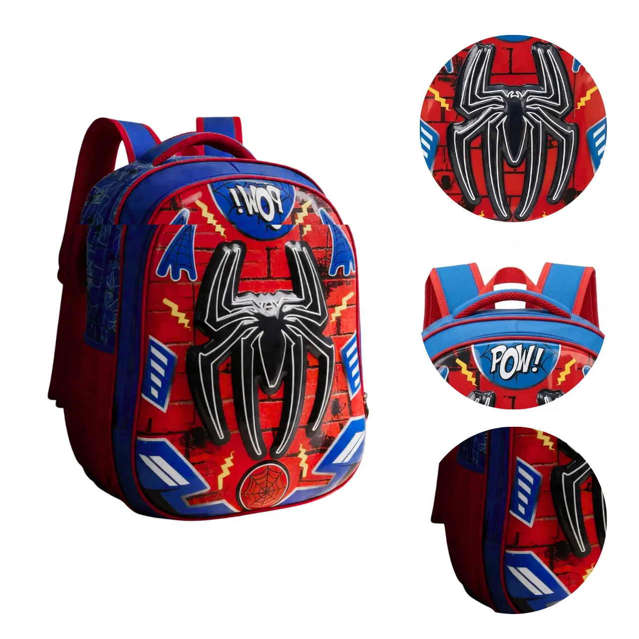 Mochila de Costas Aranha Ponto Verde Escolar Infantil