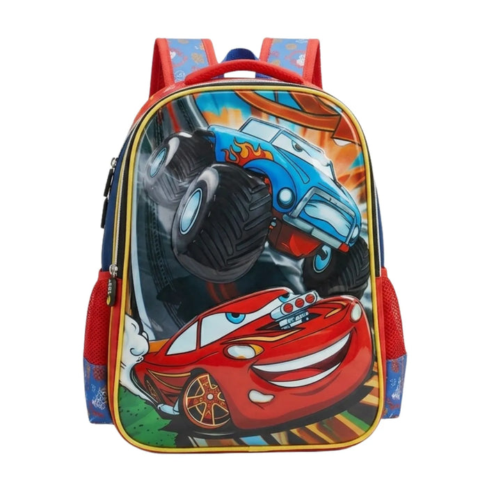 Mochila de Costa Carros Kars Kids Vermelho Ponto Verde