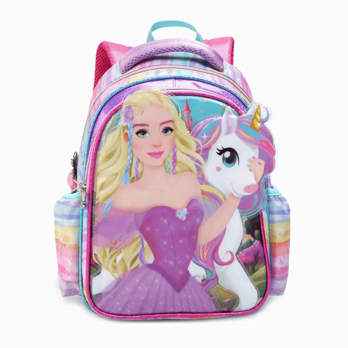 Mochila de Costas Unicórnio Fairy Rosa Infantil Denlex