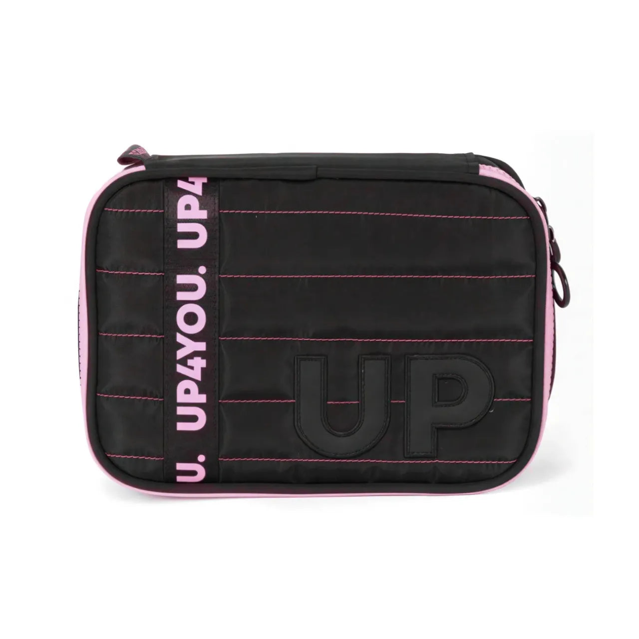 Kit Mochila Roda Up4You Preta e Rosa com Estojo Box
