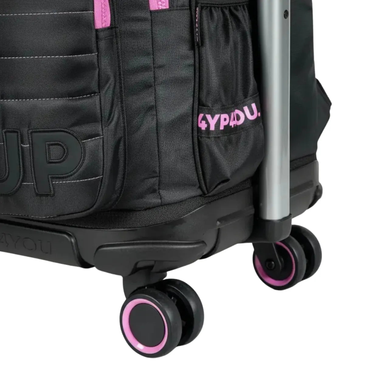 Kit Mochila Roda Up4You Preta e Rosa com Estojo Box