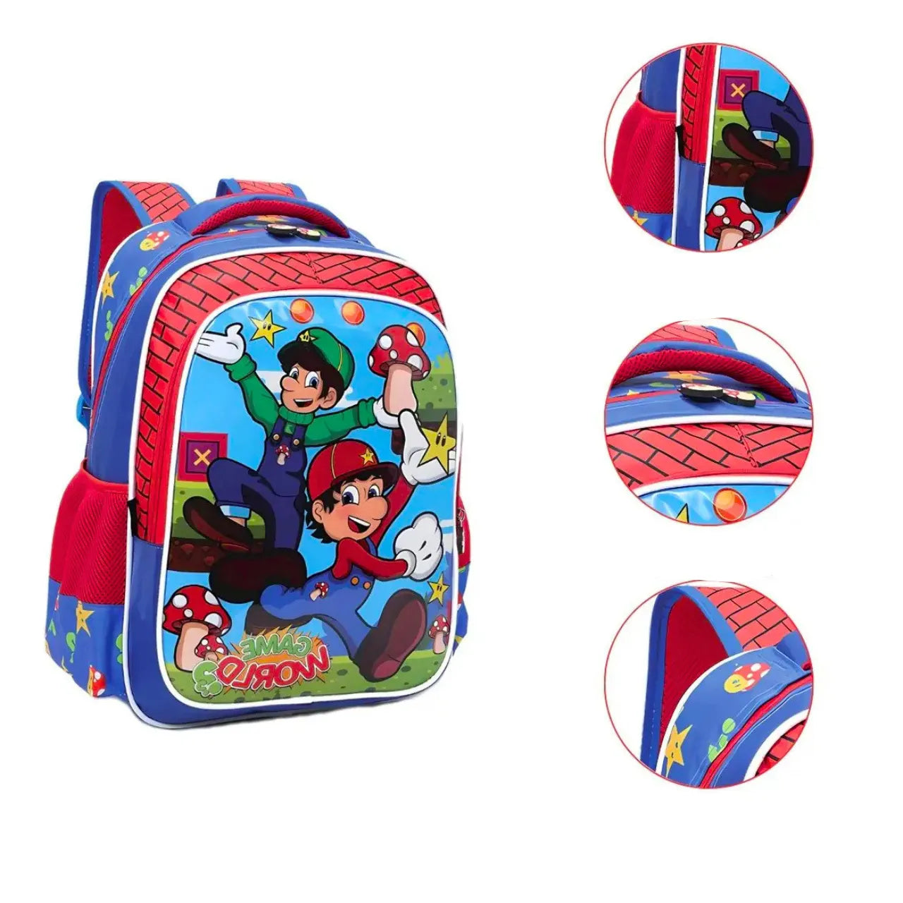 Mochila de Costas Game World Azul Ponto Verde