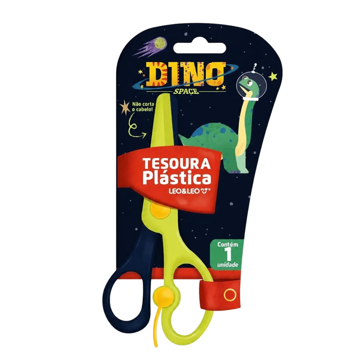 Tesoura Plástica Dino Leo e Leo