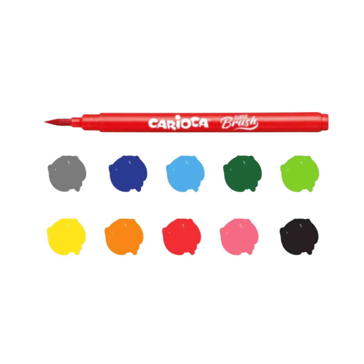 Canetinha Super Brush Pen Carioca 10 Cores