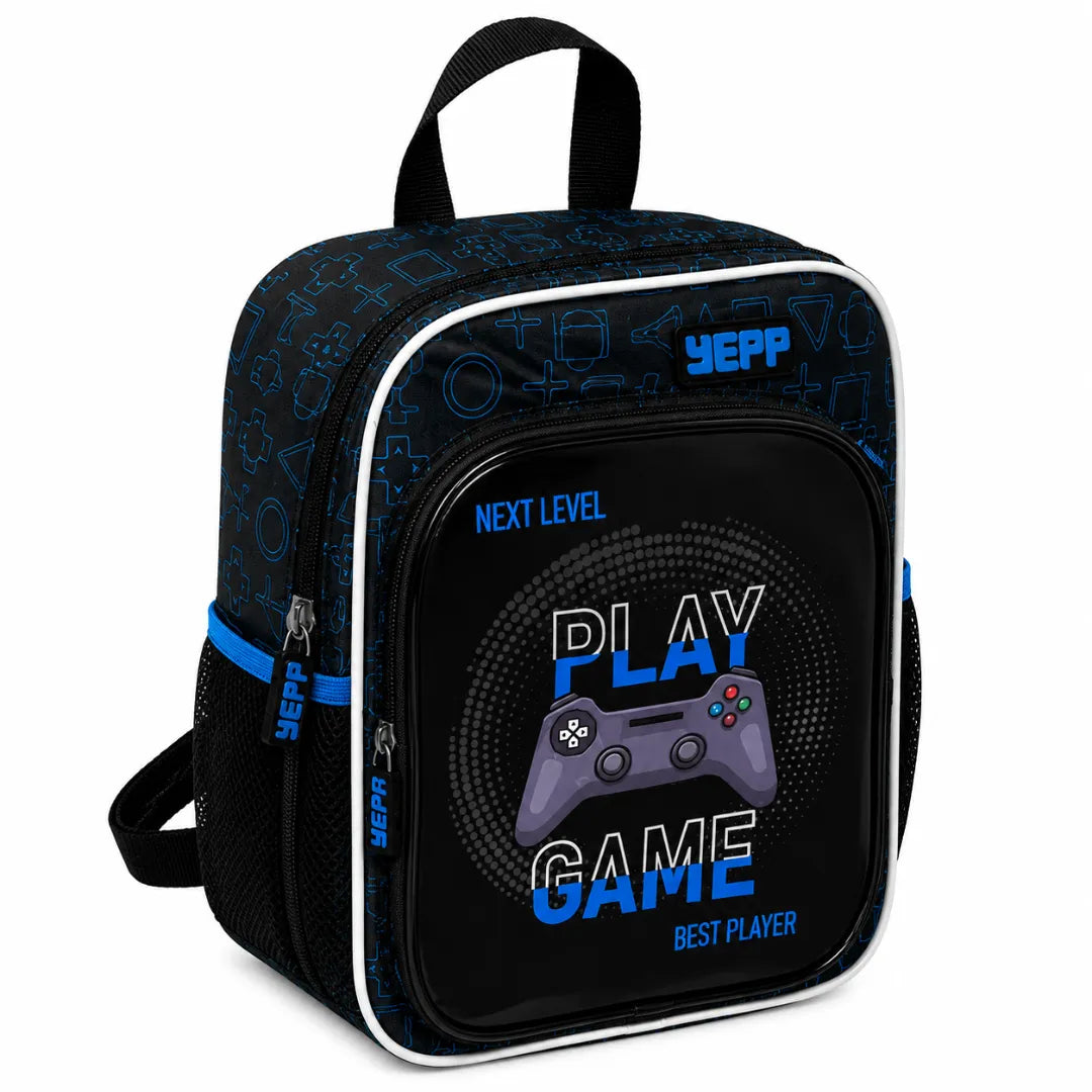 Kit Mochila de Rodinha Masculina Azul Yepp com Lancheira e Estojo