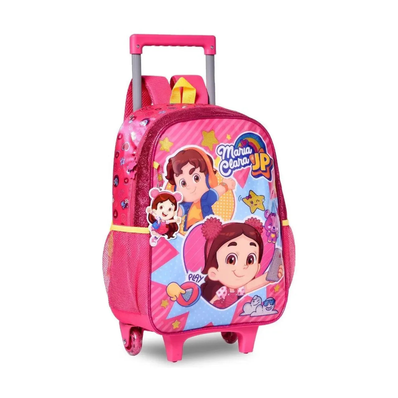Kit Mochila de Rodinhas Infantil Escolar 3 Peças