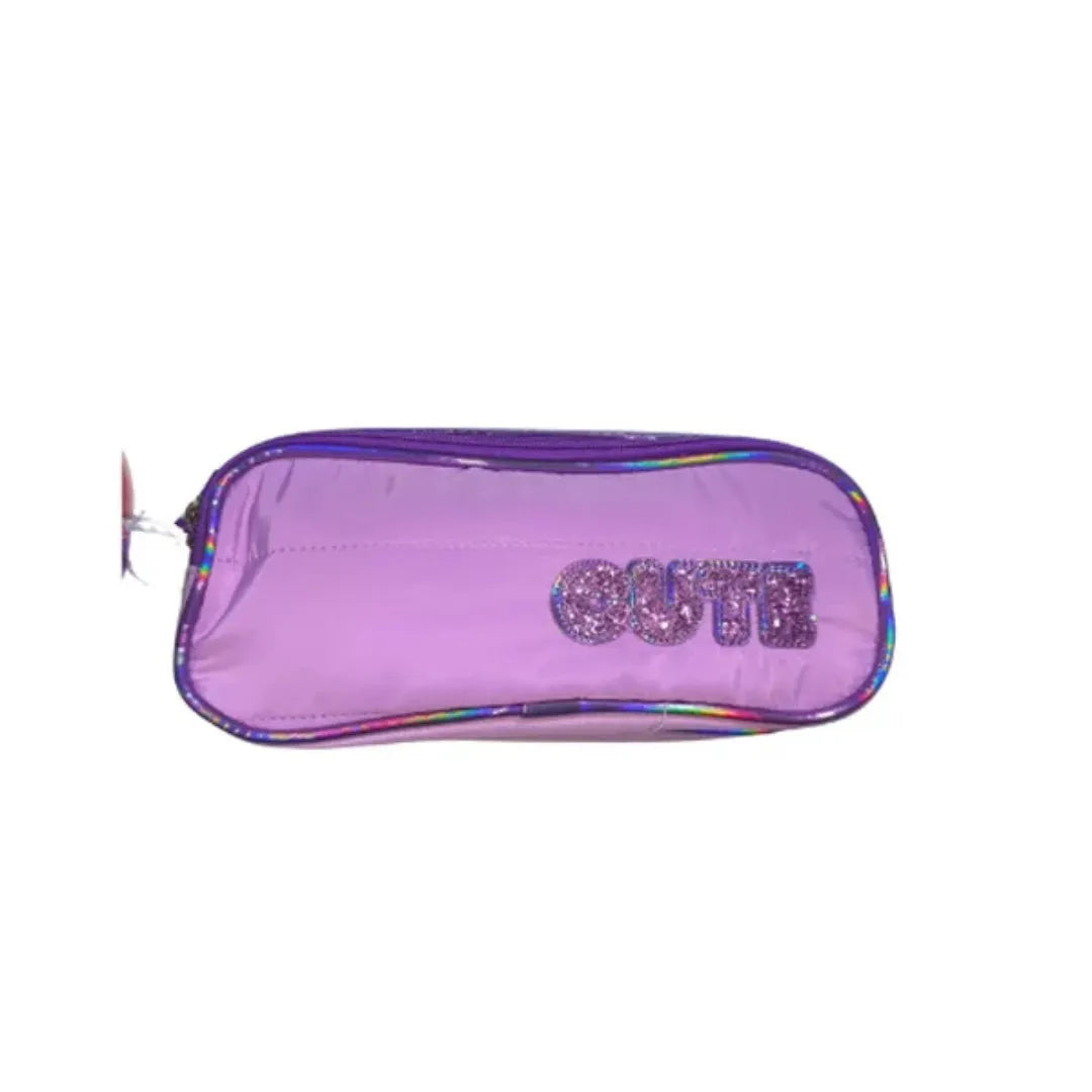 Kit Mochila de Rodinhas Infantil Lilás Nova Rio 4 Peças