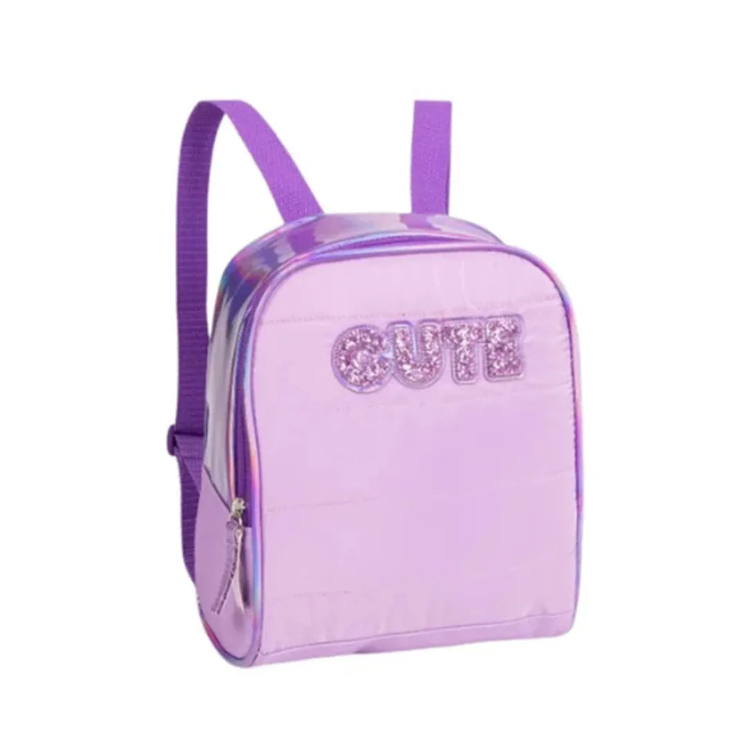 Kit Mochila de Rodinhas Infantil Lilás Nova Rio 4 Peças