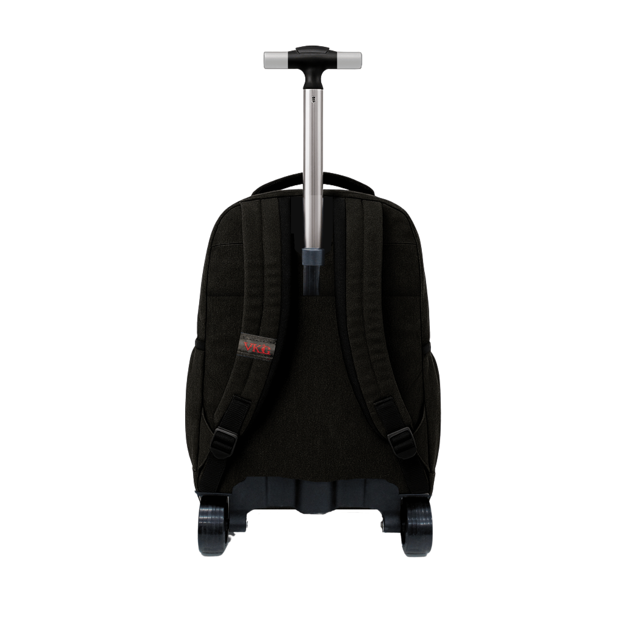 Mochila de Rodinhas Preta VKG Juvenil Ponto Verde