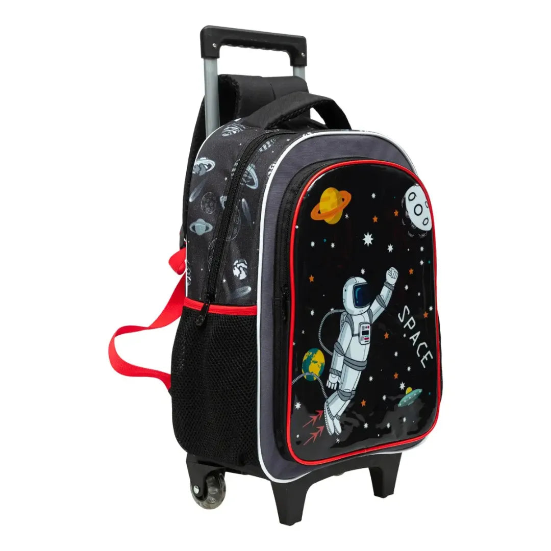 Kit Mochila de Rodinha Preta Yepp com Lancheira e Estojo