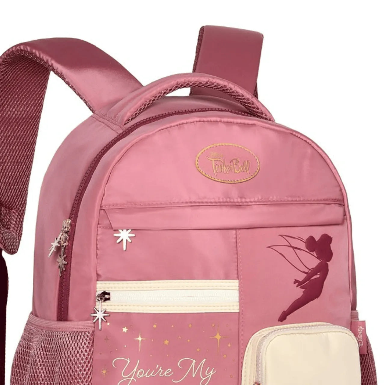 Mochila De Costas Tinkberll Bolso Frontal Rosa Clio