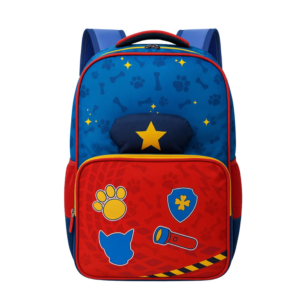 Mochila de Costas Police Pet Azul Ponto Verde