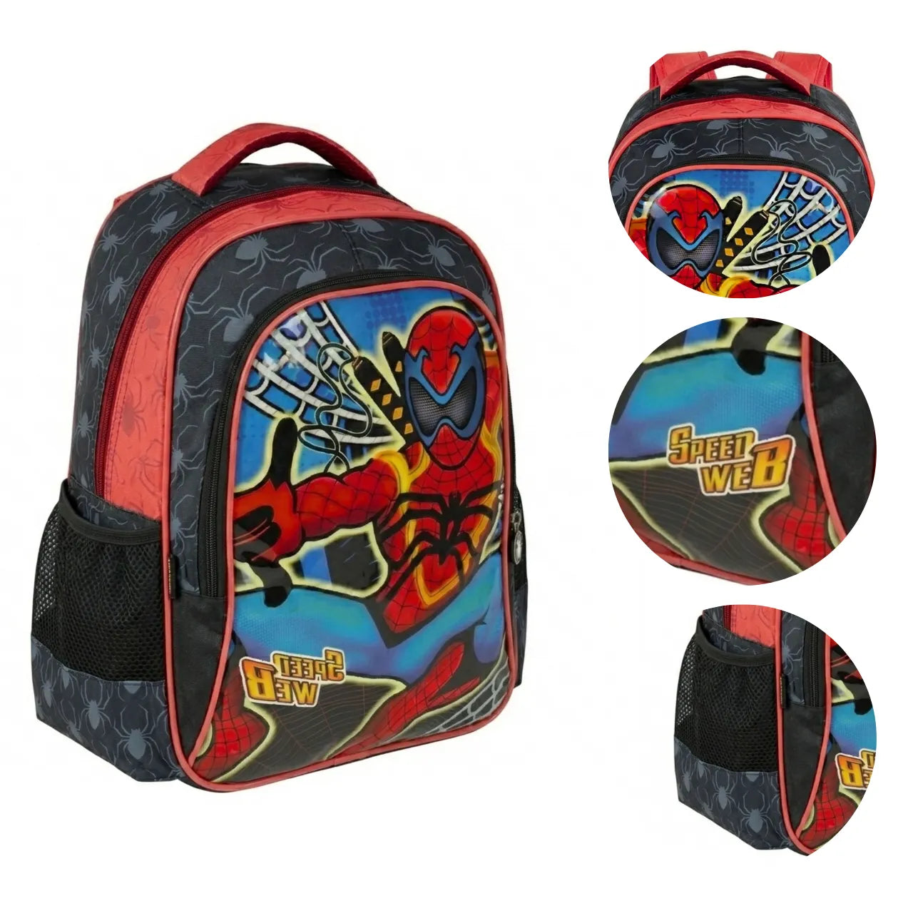 Mochila de Costas Preta Speed Web Ponto Verde