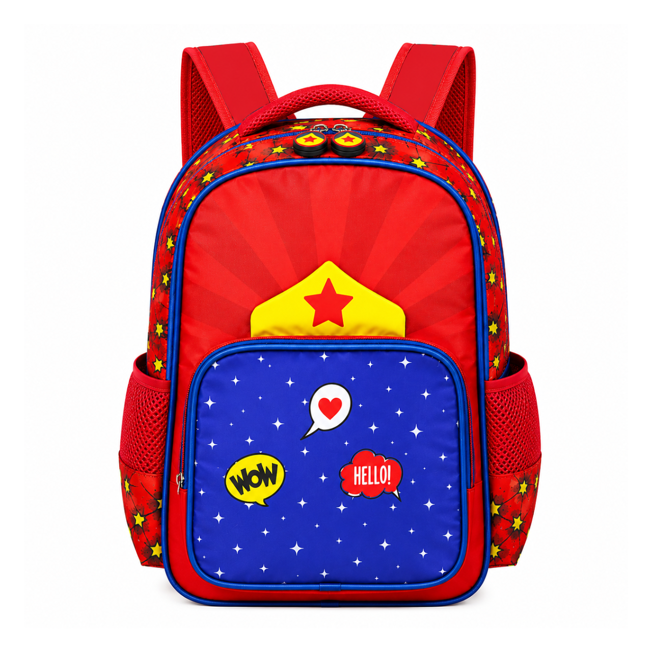 Mochila de Costas Hero Girl Ponto Verde Vermelha