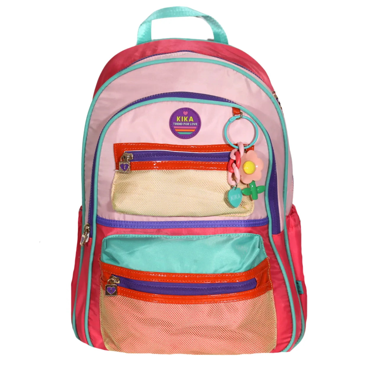 Mochila Escolar De Costas Flor Pink Kika