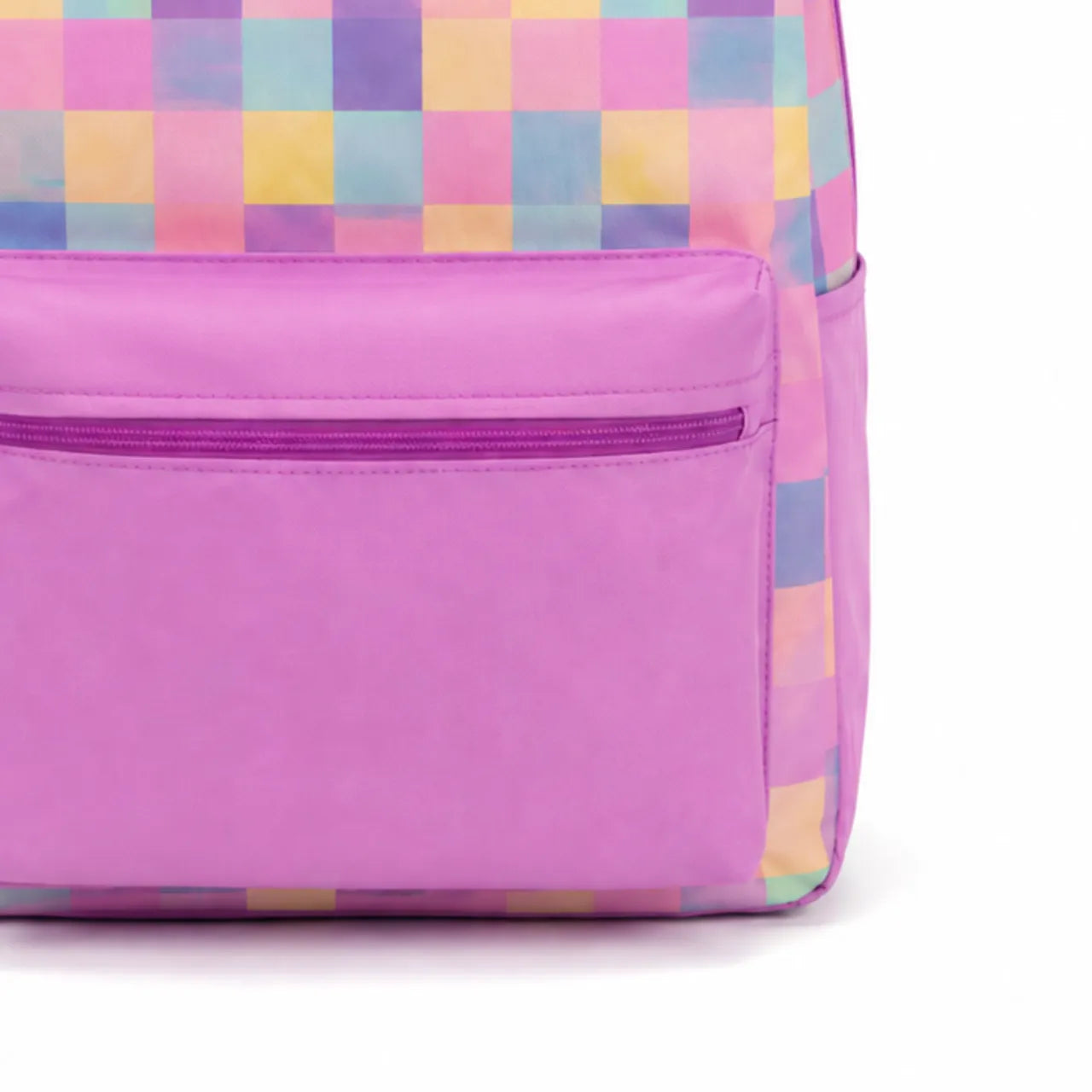 Mochila de Costas Lilás Xadrez Bakpak