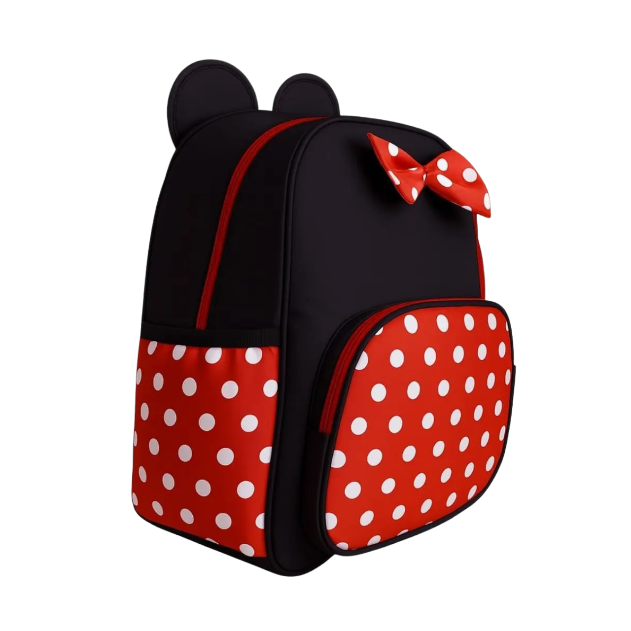 Mochila de Costas Baby Minnie Vermelha e Preta