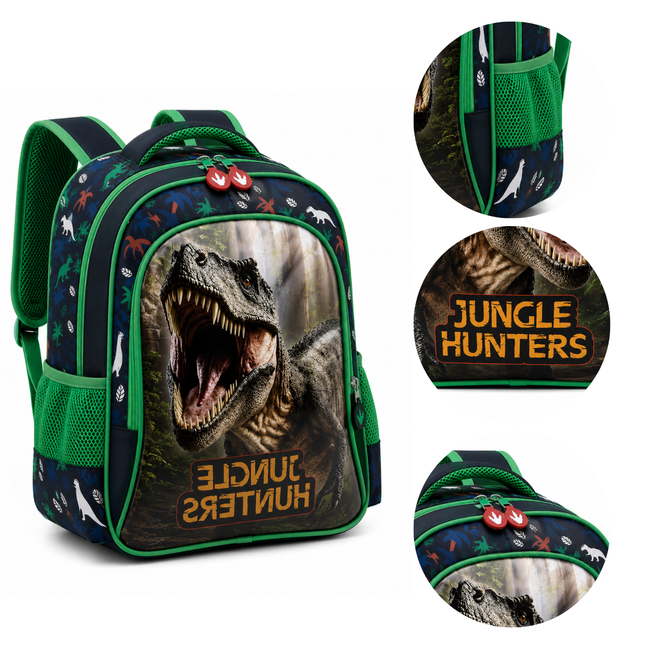 Mochila de Costas Dinossauro Jungle Hunters Verde
