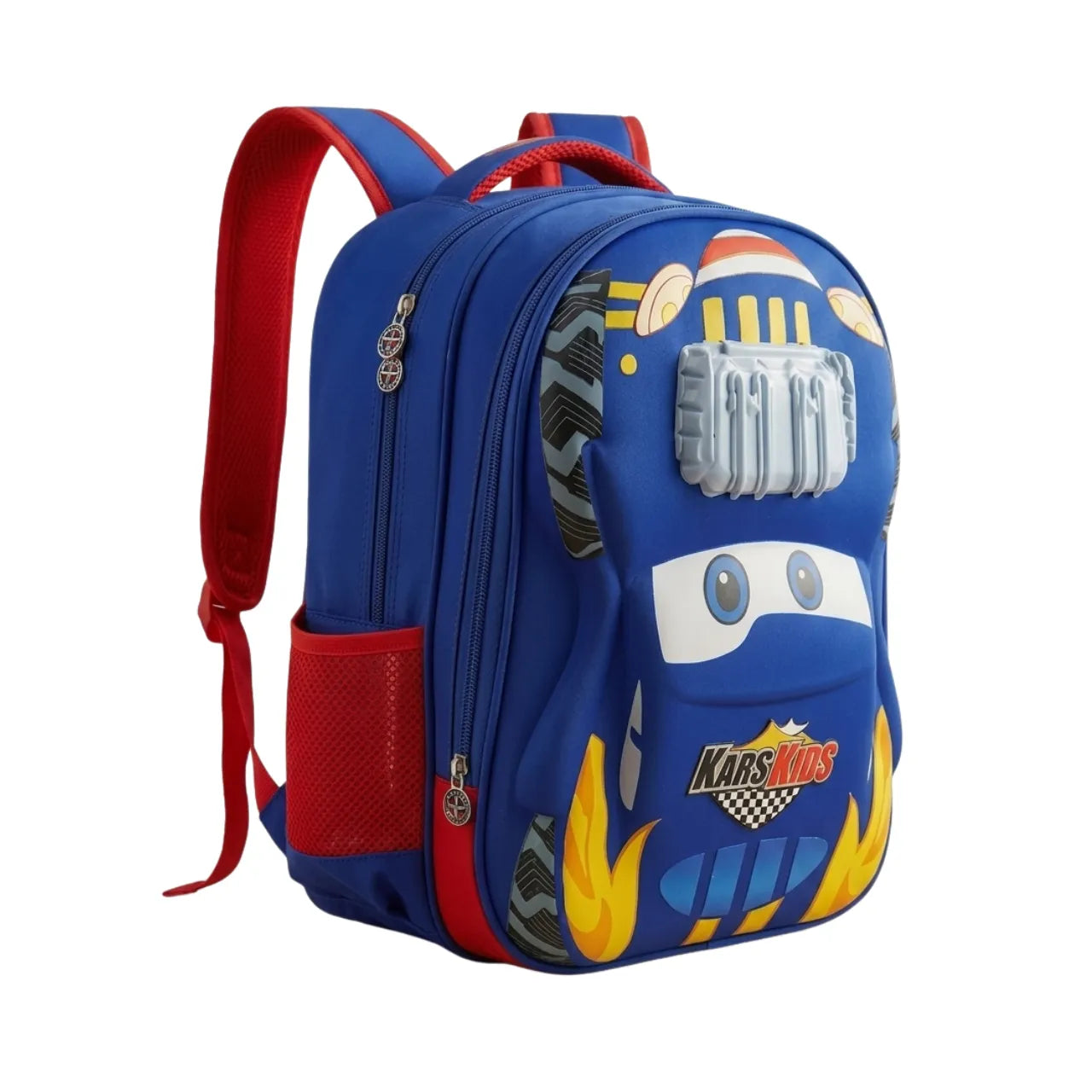 Mochila de Costas Carros Kars Kids Azul Escolar Infantil