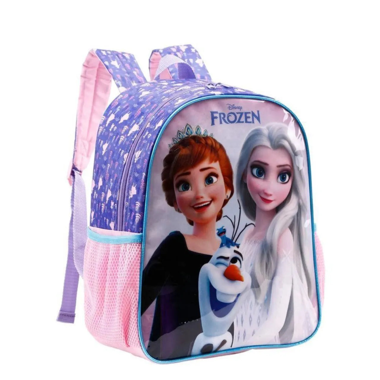 Mochila de Costas Frozen Roxa Xeryus Infantil Escolar com Bolsos Laterais