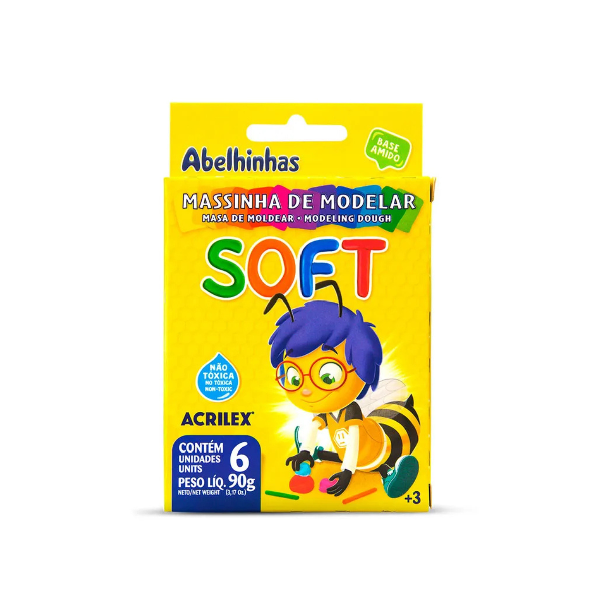 Massinha de Modelar Soft 6 Cores 90g Acrilex