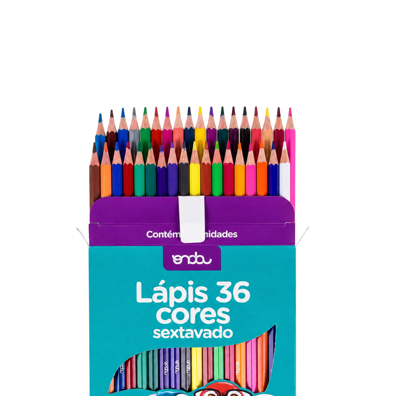 Lápis de Cor 36 Cores Onda Sextavado