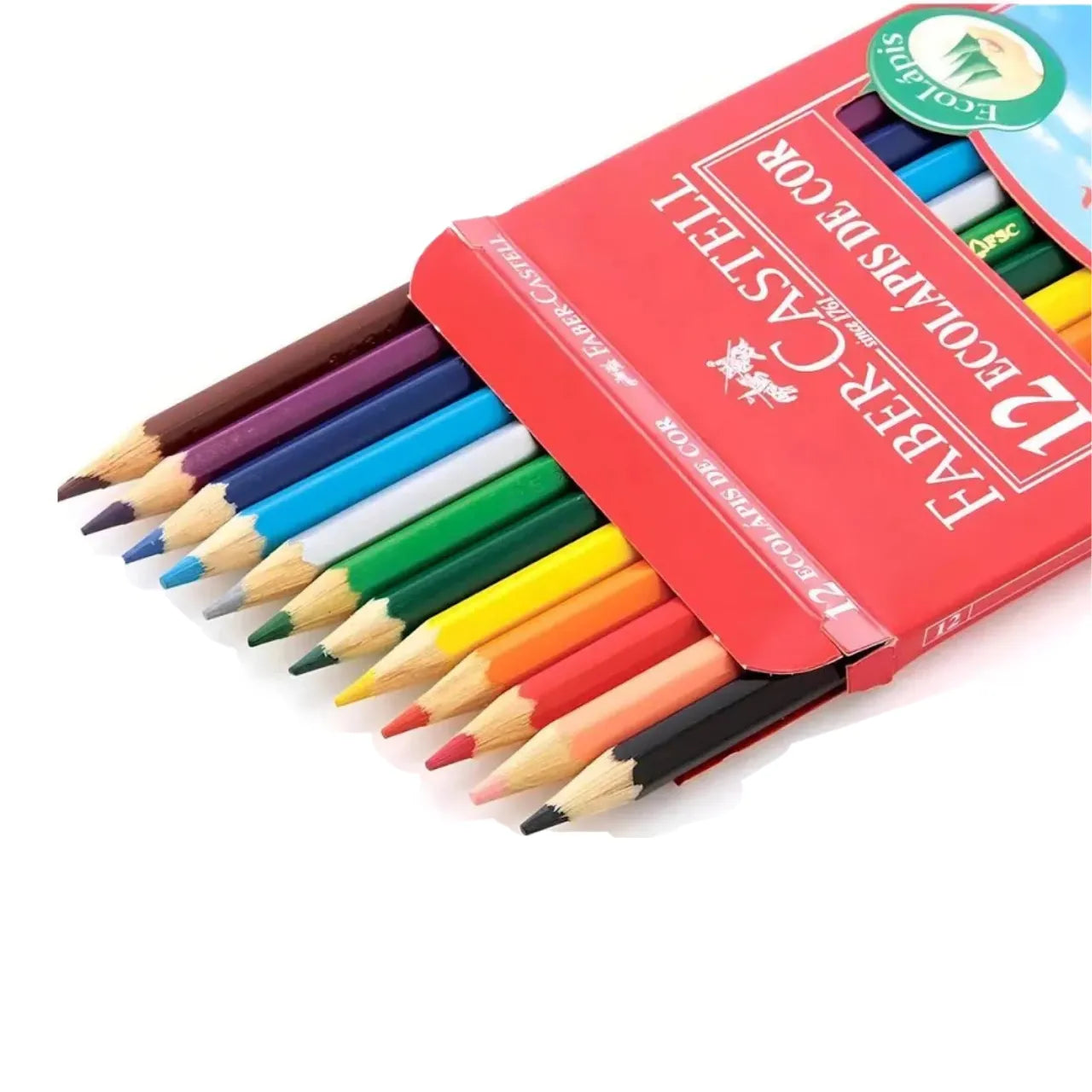 Lápis de Cor 12 Cores Faber Castell EcoLápis Escolar