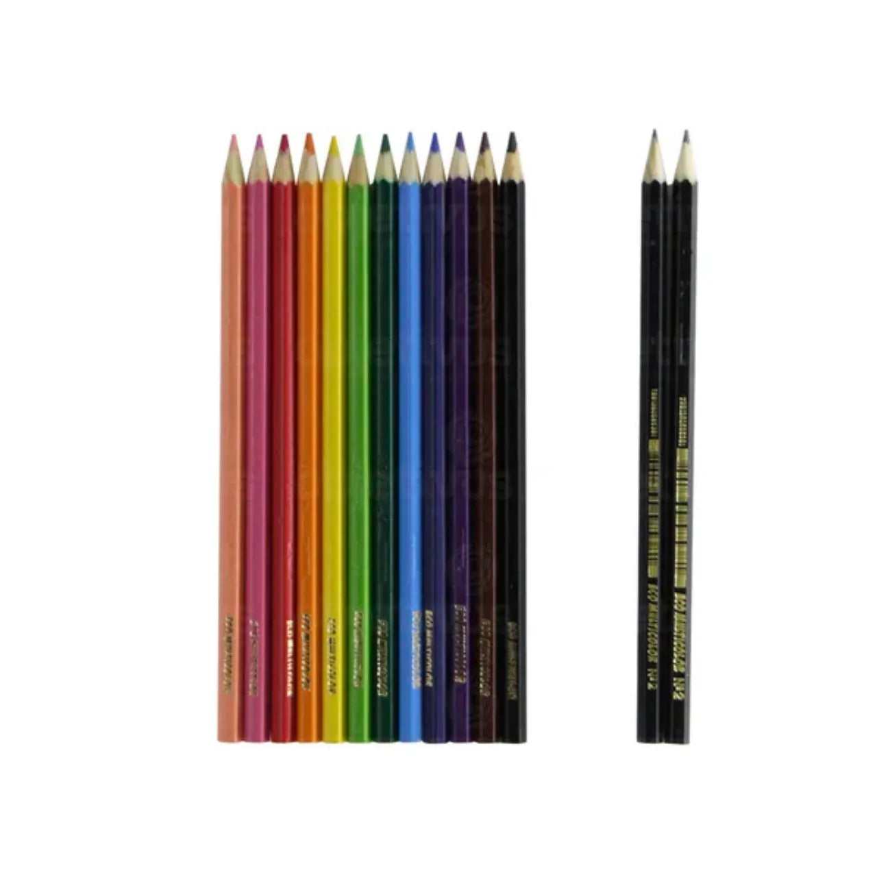 Lápis de Cor Multi Color 12 Cores + 2 Lápis De Escrever