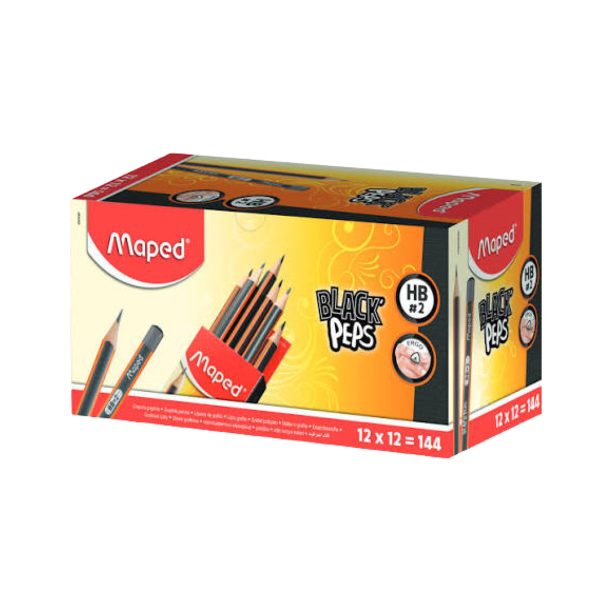 Lápis de Escrever Preto HB Nº2 Maped Black Peps