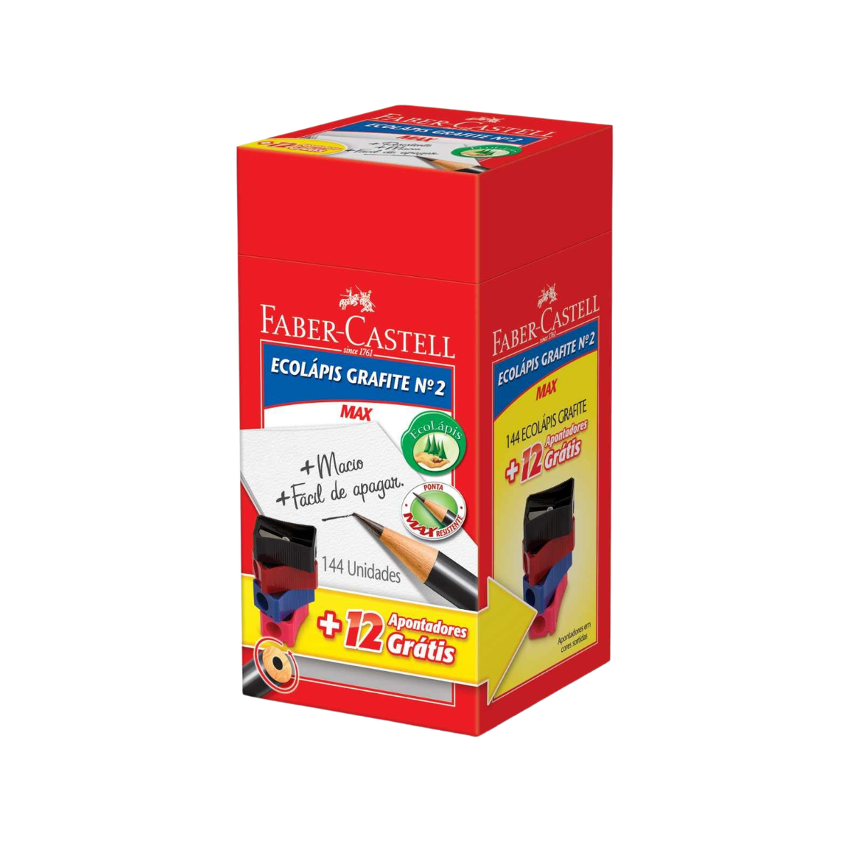 Lápis de Escrever Nº2 HB Max Faber-Castell Preto