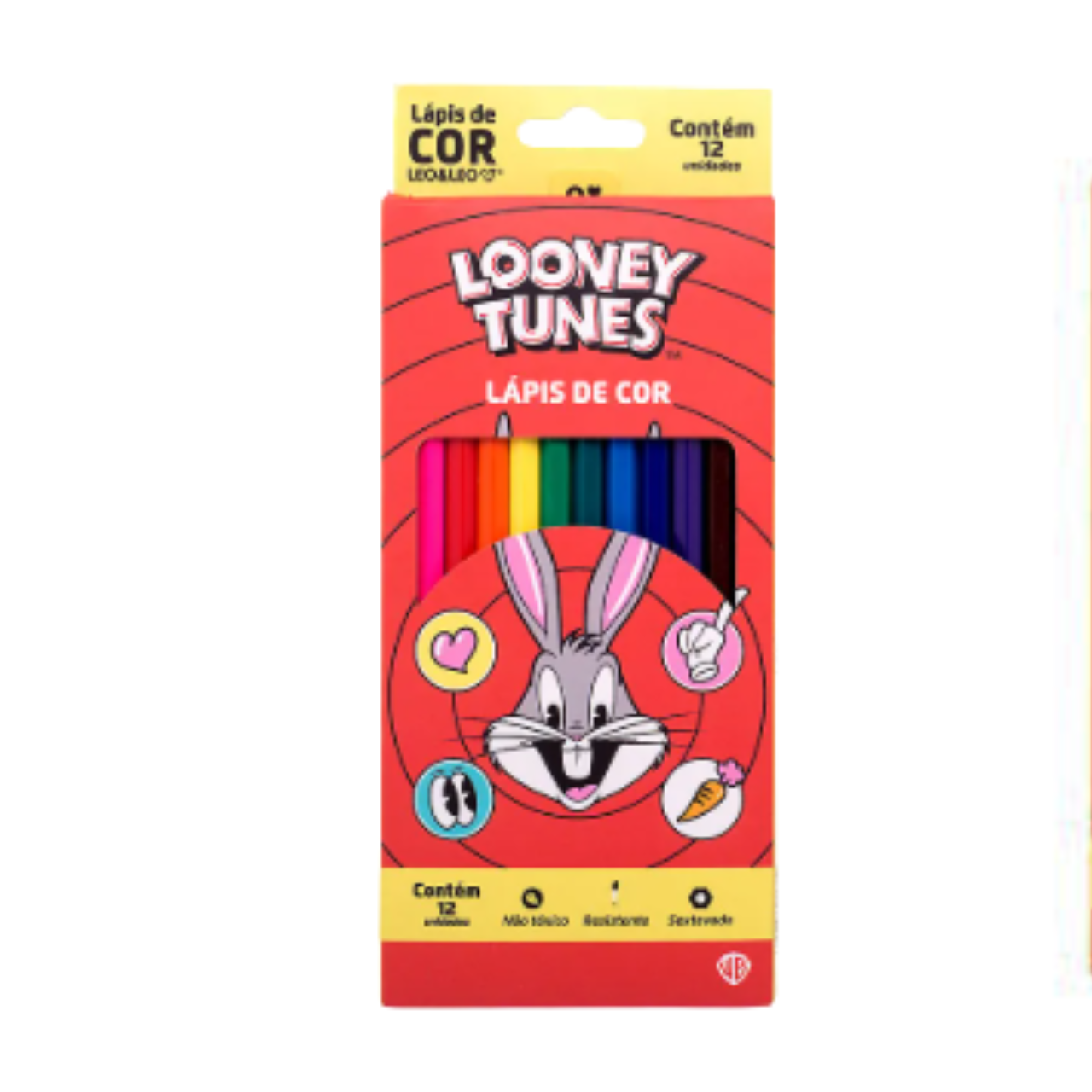 Lápis de Cor 12 Cores Leo&Leo Looney Tunes