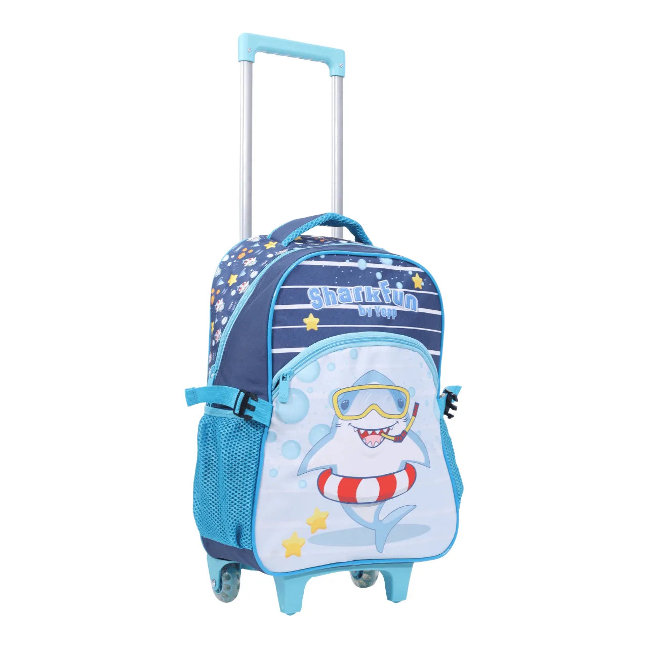 Kit Mochila de Rodinha Masculina Azul Escuro Yepp Escolar