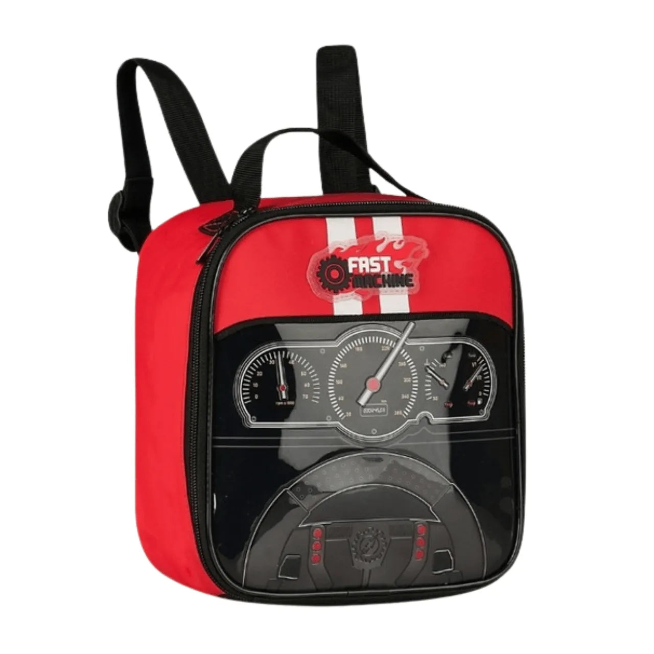 Kit Mochila de Rodinhas Fast Machine Clio Escolar 3 peças