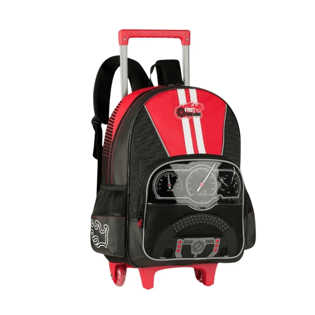 Kit Mochila de Rodinhas Fast Machine Clio Escolar 3 peças