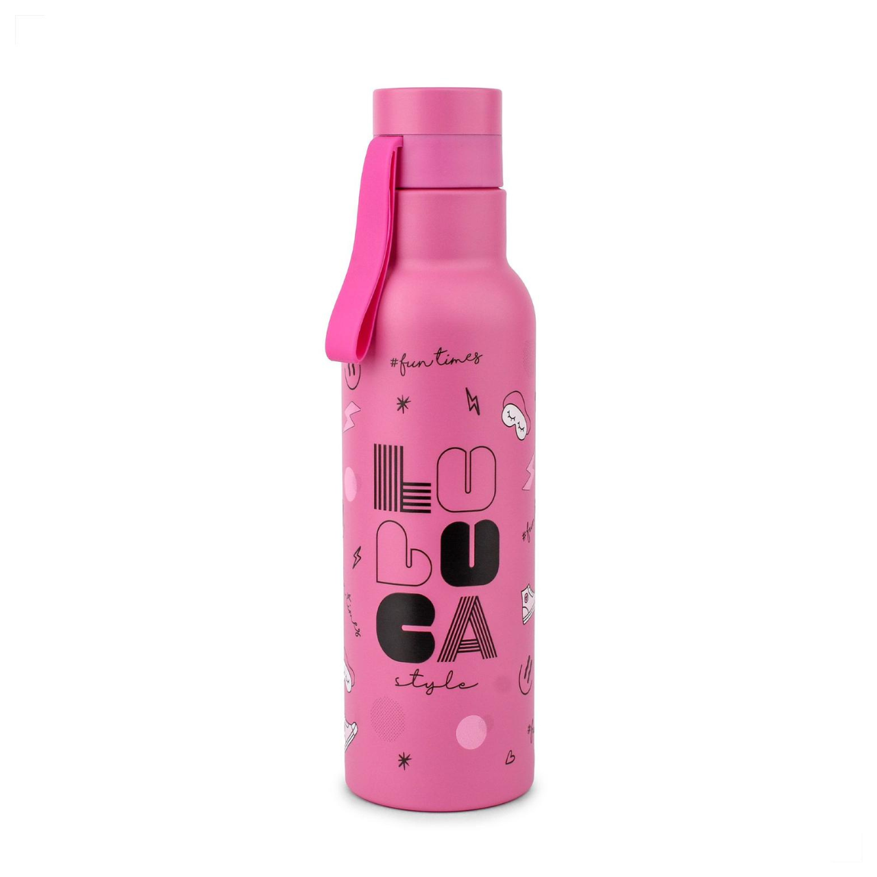 Garrafa Térmica 500ml Rosa Luluca