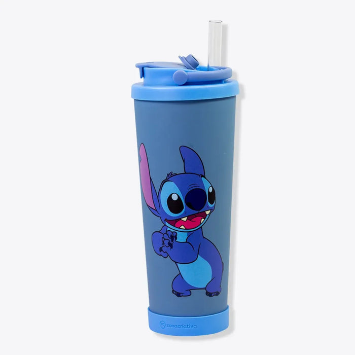 Copo Térmico Spring 850ml com Canudo Zona Criativa Stitch