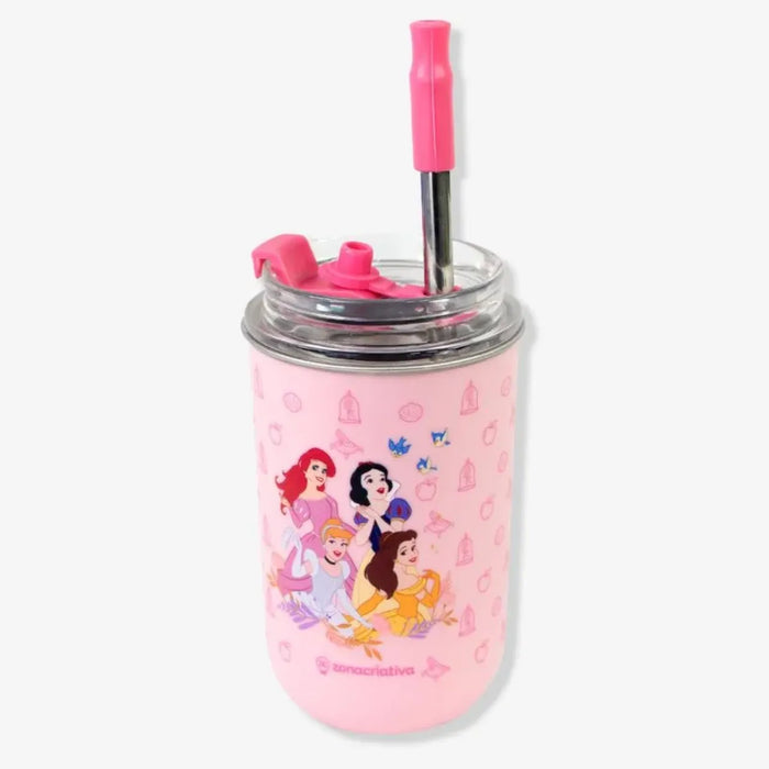 Copo Térmico Neo 300ml com Canudo Zona Criativa Princesas