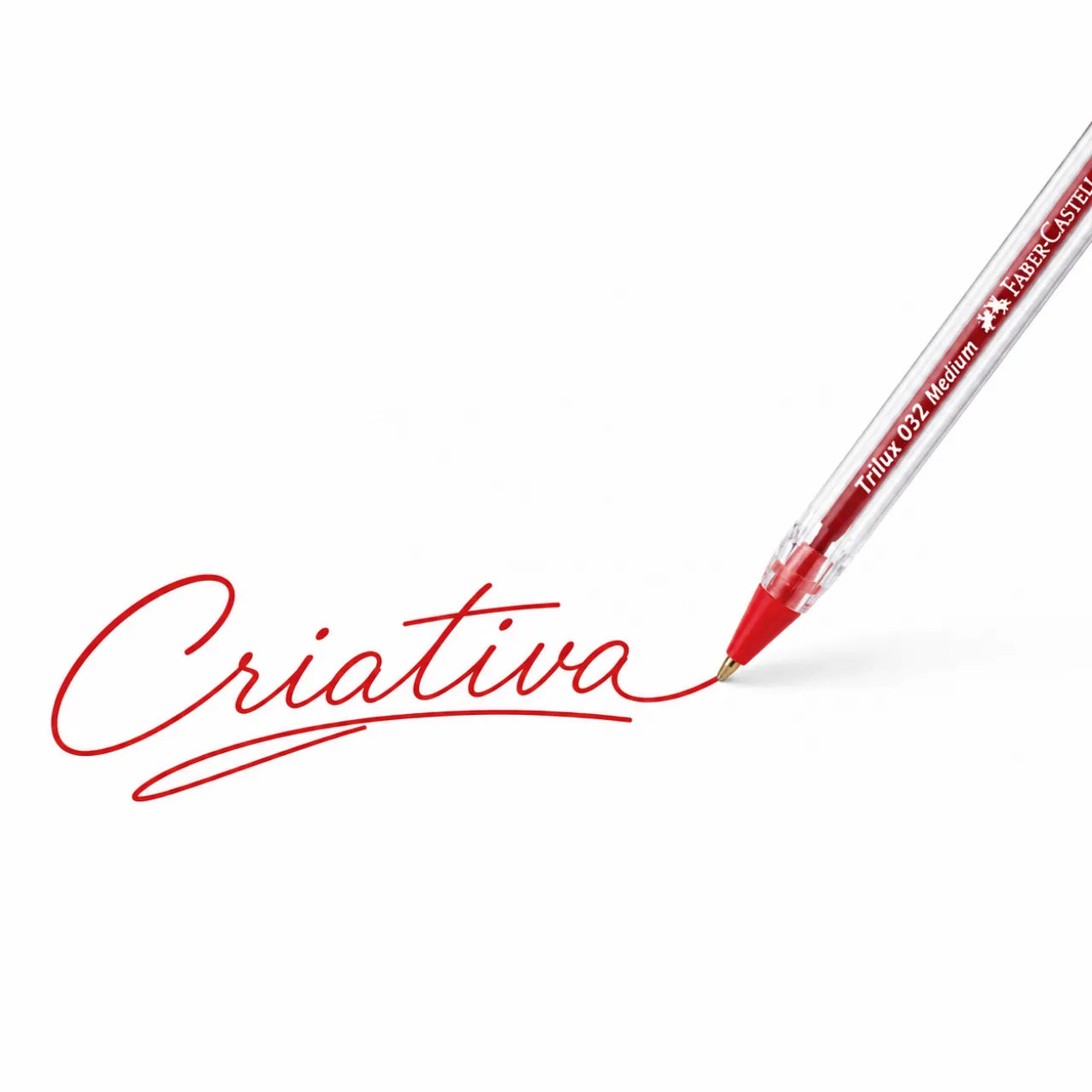 Caneta Esferográfica Vermelha Trilux 032 Faber-Castell 1,0mm