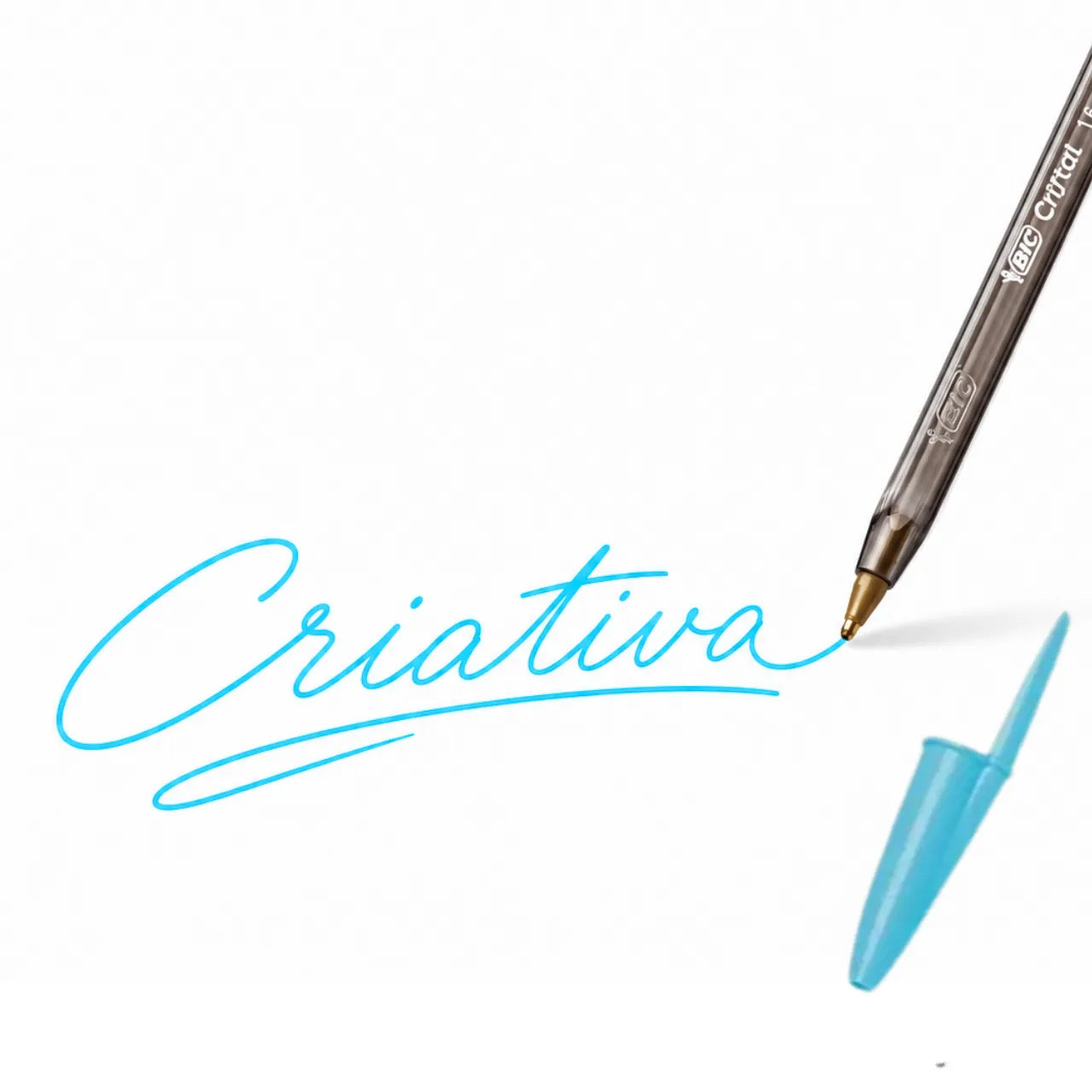Caneta Esferográfica Cristal Bold Azul Turquesa Bic 1,6mm