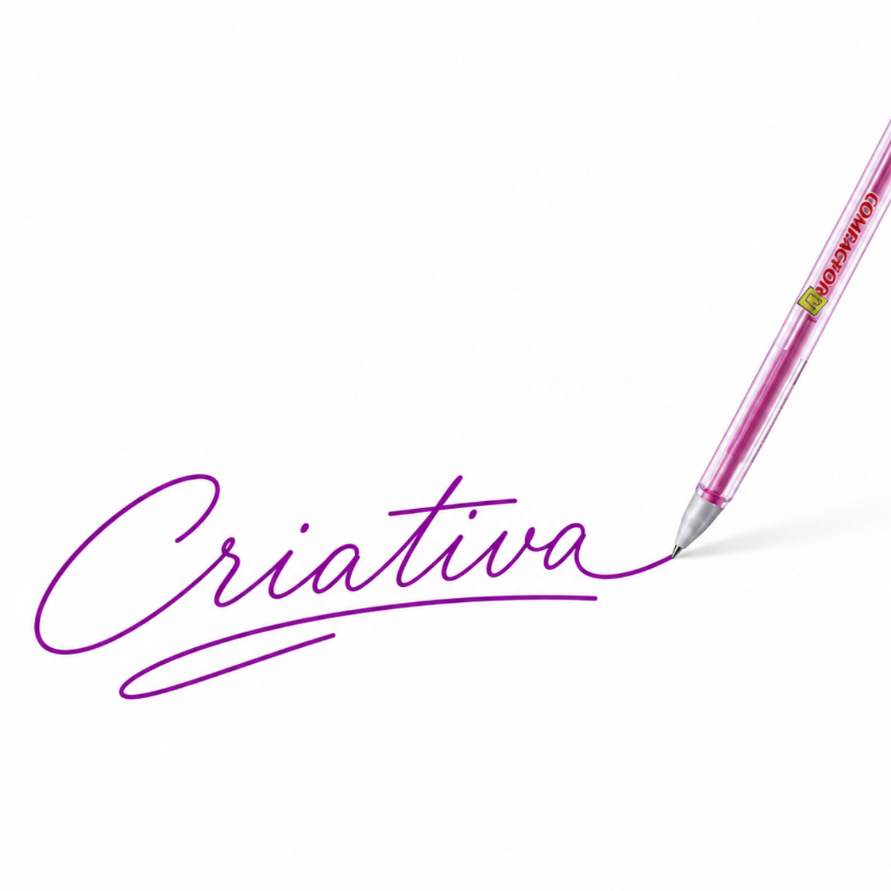 Caneta Esferográfica 0.7mm Rosa Compactor