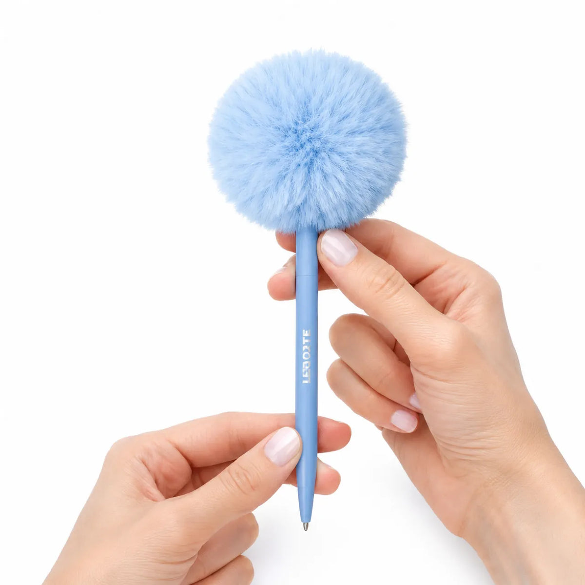 Caneta Esferográfica Pompom Azul Leo e Leo