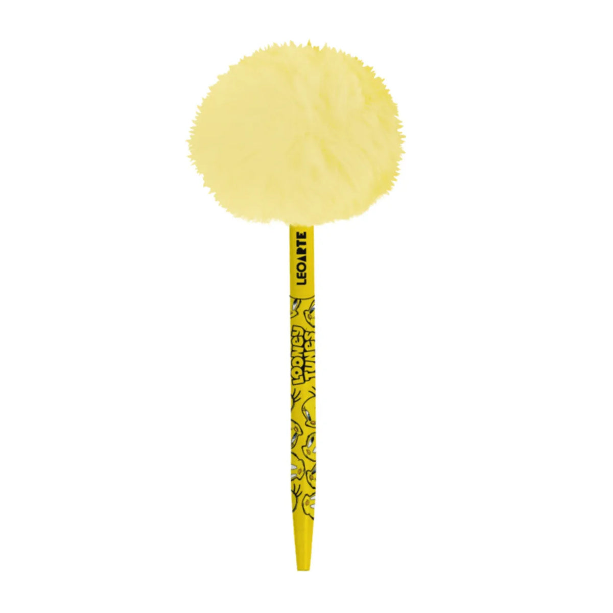 Caneta Esferográfica Pompom Looney Tunes Amarela Leoarte