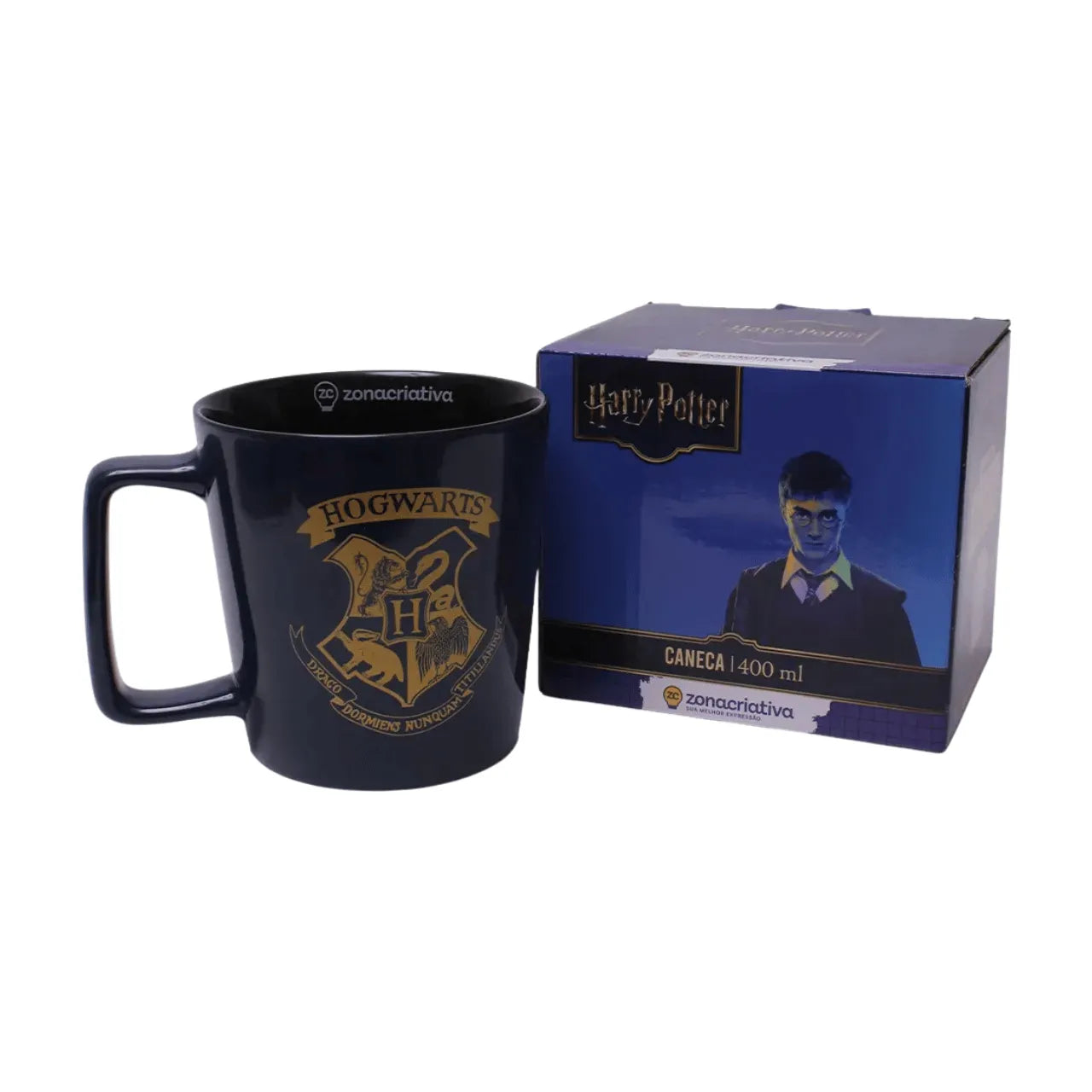 Caneca Buck 400ml Cerâmica Zona Criativa Harry Potter
