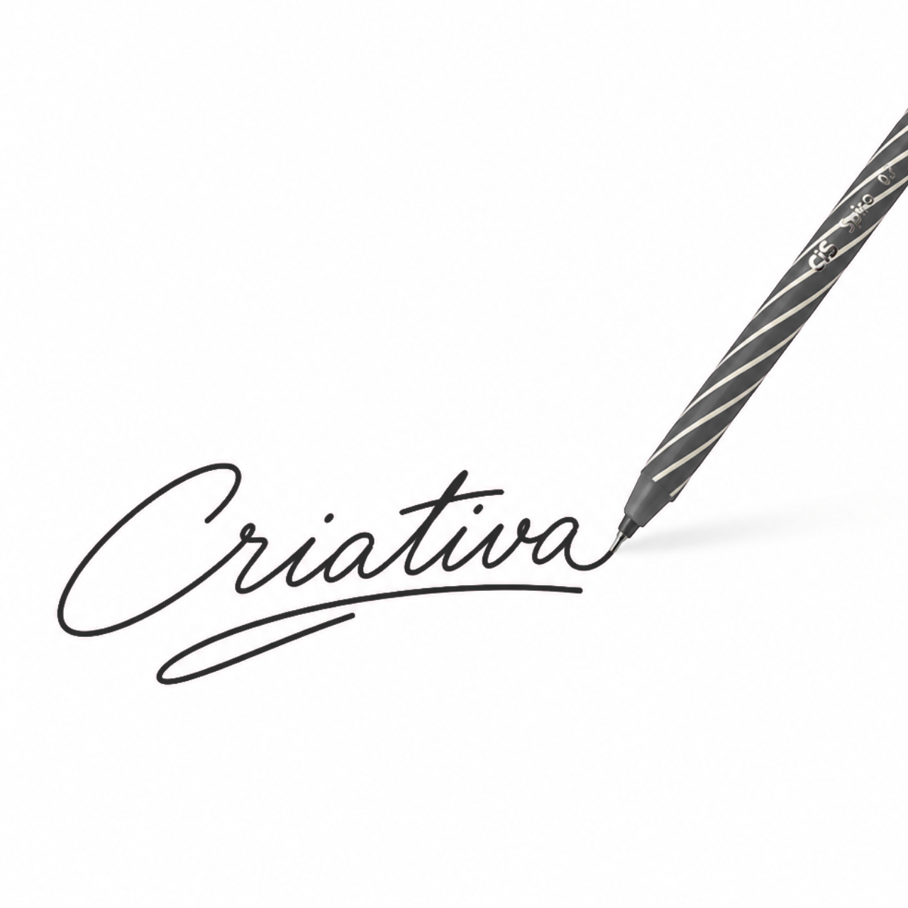 Caneta Esferográfica Spiro 0,7mm Preta Cis