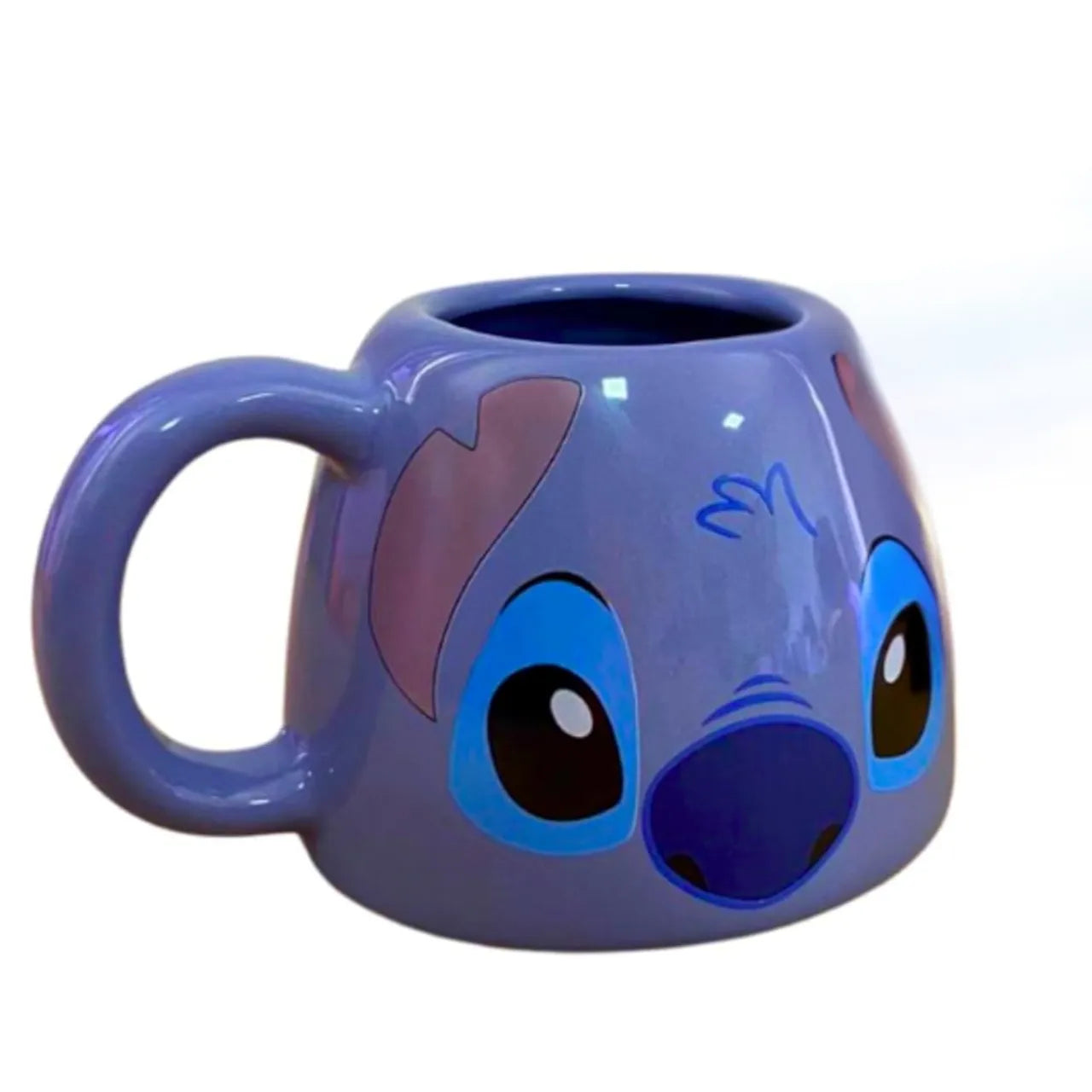 Caneca 3D Stitch Azul Cerâmica 450ml Disney