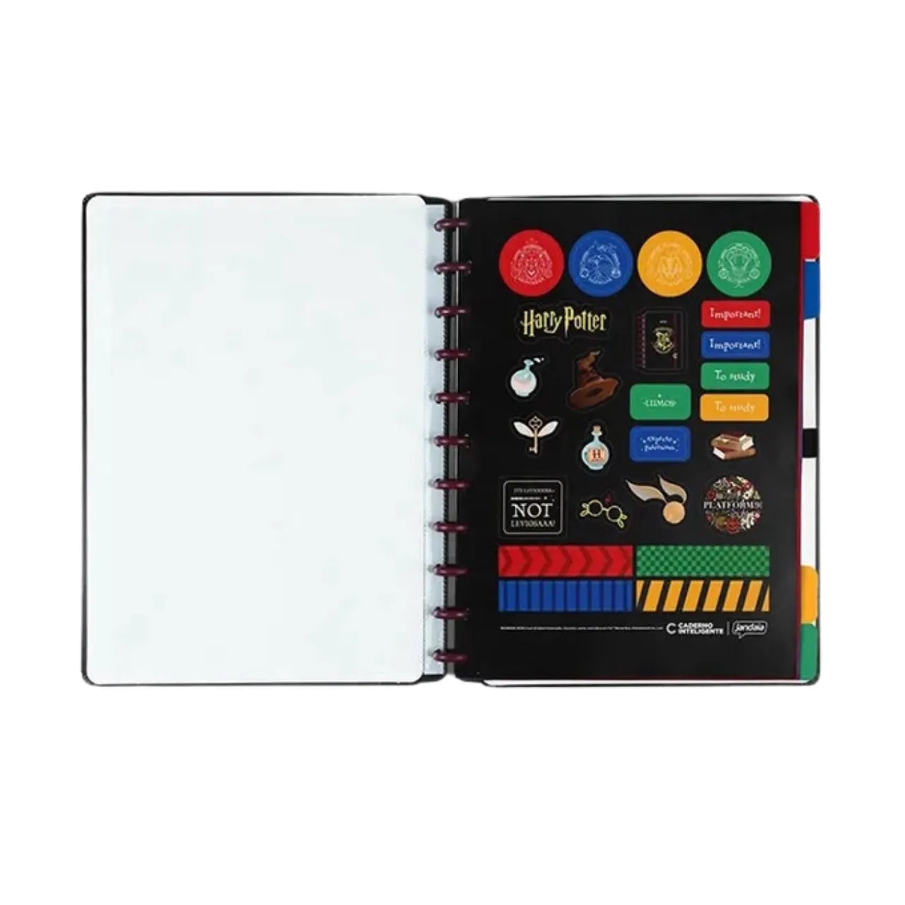 Caderno Inteligente Grande Preto Harry Potter